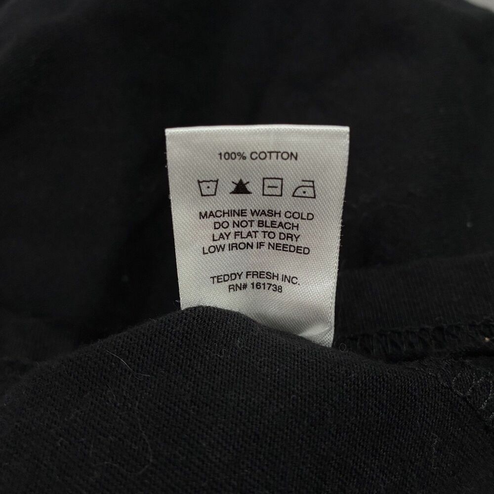 Teddy Fresh T-Shirt Mens XL Black World On Fire Graphic Bear Made In USA Tee - Picture 6 of 7